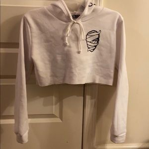 Handmade vintage cropped hoodie